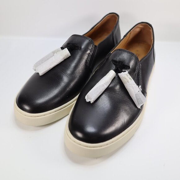 FRYE Gemma Tassel Women’s Size 8.5 M Black Leather Slip On Loafers - Picture 1 of 8